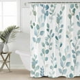 thumbnail image 4 of Shower Curtain Bathroom Set Spring Blue Leaves on White Waterproof Fabric Shower Curtains with Grommets&Hooks Watercolor Farmhouse Plant Privacy Bath Curtain for Bathtub 36x72in, 4 of 7
