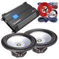 thumbnail image 1 of Gravity WZ2000.1D Mono 2000W Car Amp + 2x Gravity GR-15PW 15" + 4 Ga Amp Kit Bundle, 1 of 5