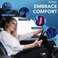 thumbnail image 3 of QUTOOL  Car Lumbar Support Pillow, Contoured Memory Foam Back Cushion with Adjustable Straps for Driving, Car, SUV & Truck, Black, 3 of 10