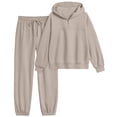 thumbnail image 6 of SUNBS 2 Piece Outfit for Women Lounge Sets Hooded Half-Zip Sweatshirt Jogger Sweatpants Workout Sweatsuit, 6 of 9