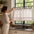 thumbnail image 6 of Curtain Tier Bow Ruffled Window Valance For Kitchen Small Window Decoration, 6 of 6