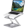 thumbnail image 1 of Laptopställ 360 For A Desk, Swivel Base, Adjustable Height, Foldable 10 To 17 Inches (Silver), 1 of 4