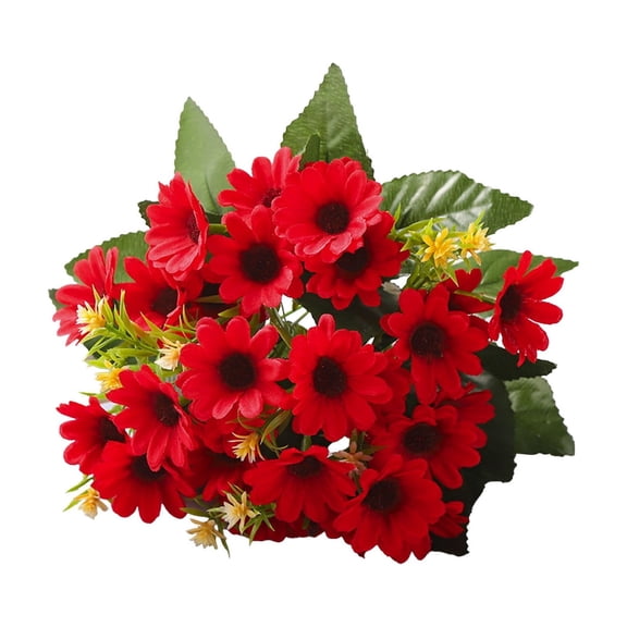 SLYNSHome Red Artificial Flowers Faux Silk Flower with Stems for DIY Wedding Centerpieces Floral Arrangements Vase Fillers Home Decorations