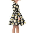 thumbnail image 2 of Suhoaziia Midi Dresses for Women with Designs Daisy Note Print Twirl Skirt Self Cultivation Jumpskirt Winter Outdoor Activities Clothes 9-10 Years, 2 of 7
