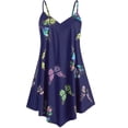 thumbnail image 1 of Plus Size Vest Women Sleeveless Vest Plus Size Spaghetti Strap Butterfly Print Tank Top, 1 of 3