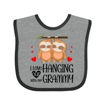 Inktastic I Love Hanging out with My Grammy Boys or Girls Baby Bib