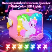 Atvuaey Mini Karaoke Machine for Kids, Wings and Castle Light Show Singing Set with 2 Microphones, Birthday Gifts for Girls 3-12