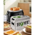 thumbnail image 4 of Rustic Toaster Cover 4 Slice, Large Kitchen Appliance Covers, Eucalyptus Leaves Green Wreath Wooden Plaid Home Toaster Oven Cover with Loop, Bread Machine Cover Polyester Dust Cover Protection, 4 of 4