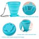 thumbnail image 3 of 3 tazas de café plegables para viajes: taza de camping plegable de silicona, botella deportiva con tapas, 3 of 5