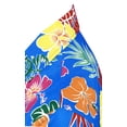 thumbnail image 5 of HAPPY BAY Men's Hawaiian Shirt Tropical Floral Beach Shirts Casual Short Sleeve Button Down Collar Shirts for Men XL Flower Monstera, Blue, 5 of 7