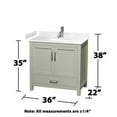 thumbnail image 3 of Wyndham Collection Wcs141436s-Vca-M24 Sheffield 36" Free Standing Single Basin Vanity Set, 3 of 7