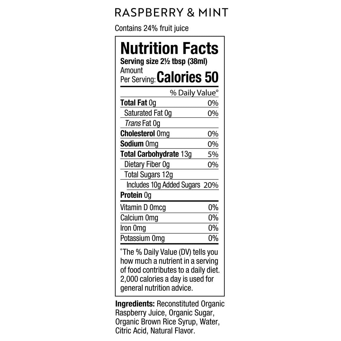 Soda Press Organic Raspberry & Mint Flavor Mix for SodaStream, 16.9 Fl Oz, 2 Pk