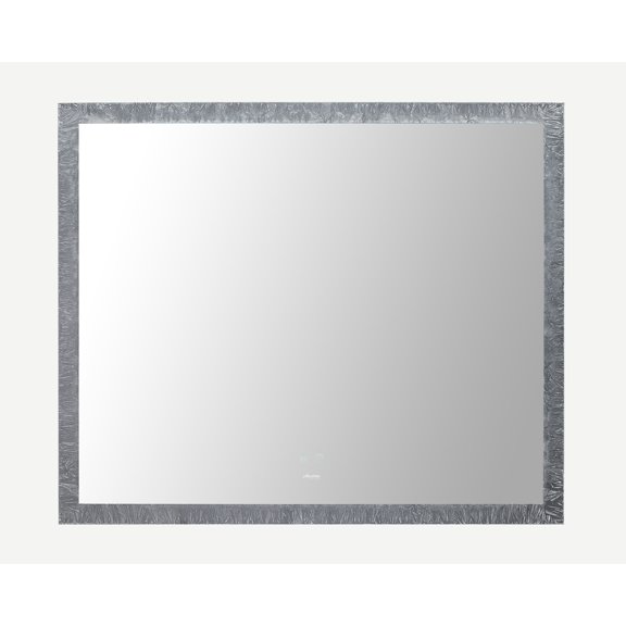 FRYSTA 48 in. x 40 in. LED Frameless Rectangular Mirror with Dimmer and Defogger