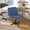 Blue, variant on YRLLENSDAN,Vanity Chair with Back,Criss Cross Desk Chair,Cross Legged Office Chair,No Wheels Or Handrails,Suitable for Bedrooms and Living Rooms,Black