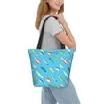 thumbnail image 2 of Cauagu Different Color Fishing Bait Print Canvas Aesthetic Tote Bag for Women Beach Bag Shopping Bags Shoulder Bag Reusable Grocery Bags, 2 of 7
