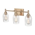 thumbnail image 2 of Millennium Lighting  Arlett 3 Light Vanity fixture in Multiple Finishes with Clear Glass Shades Modern Gold Gold Painted, 2 of 5