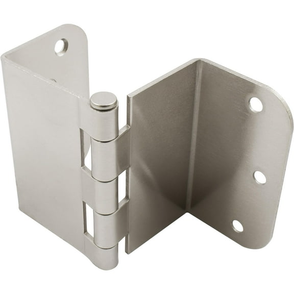 Swing Clear Offset Hinge, 3-1/2 Inches, 5/8" Radius Corner, Fits Doors 1-3/8" to 1-3/4" Thick, 1-Pack, Satin Nickel by Stone Harbor Hardware