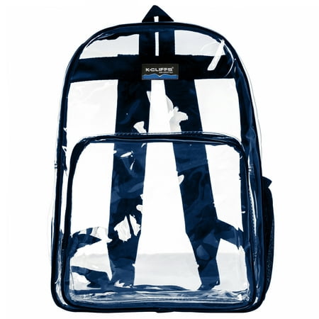K-Cliffs - Wholesale Clear Backpack See through School bags Basic Transparent Student Bookbag ...