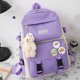 thumbnail image 2 of Bolsa Mochila de lona a la moda para mujer, estuche para lápices (púrpura) Likrtyny Para Estrenar, 2 of 8