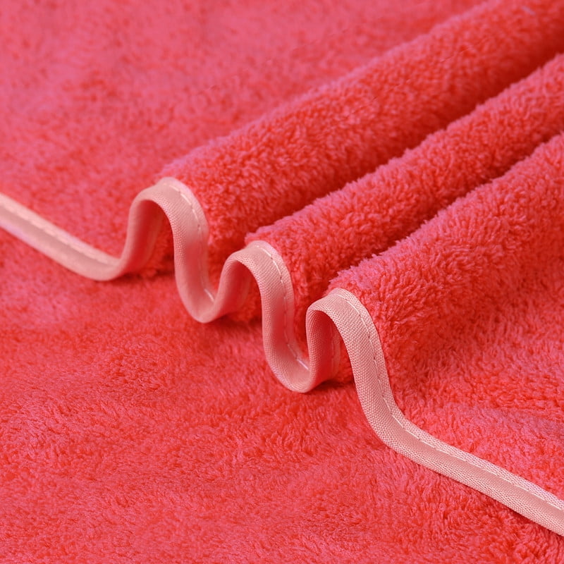 JML Large Bath Towels with Hanging Loop, 6 Pack, 30"x60", Watermelon Red, 350GSM, Soft, Absorbent, Microfiber Towel Quick Drying, Lint-free, No Fading