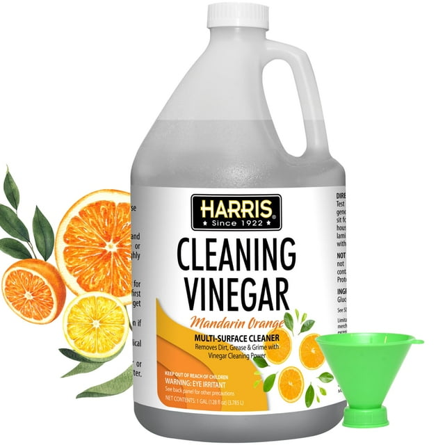 Limpiador de superficies HARRIS, vinagre de limpieza, 3,8 L (naranja) con embudo