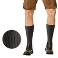 thumbnail image 5 of Fgnfyis Traditional Oktoberfest Socks for Men Knitted Bavarian Style Long Socks with Leather Pants Comfortable Solid Color 1 Pair Dark Gray 39, 5 of 5