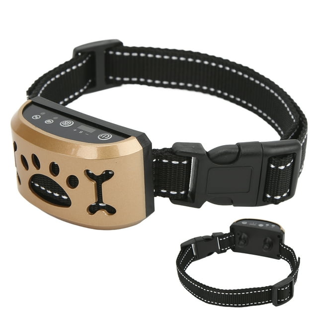 Collier Anti-Aboiement Rechargeable pour Chien, Verrouillage Automatique Reconnaissance Intelligente Réfléchissante Étanche Bouchon Anti-Aboiement Intelligent Réglable pour Chiens