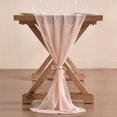thumbnail image 2 of Chiffon Table Runner 28.4x120.1 Inches Sheer Wedding Runner Romantic Rustic Table Runner for Wedding Party Baby Shower Decorations,Light Peach, 2 of 7