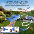 thumbnail image 5 of Dinosaur Foam Glider Launcher Toy, 8''Catapult Flying Airplane Toys with 3 Easy-Load Mechanism, Crash-Resistant Styrofoam Plane for Outdoor Backyard Games, Fun Birthday Gifts (Pink,S 1+1), 5 of 9