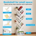 thumbnail image 5 of Casacomoda 6-Tier Tree Bookshelf for Corner & Small Space — Narrow Steel & Wood Bookcase, Tall Floor Standing Book Organizer Shelf with Storage Cabinet, Home Decor for Living Room, Bedroom, White, 5 of 8