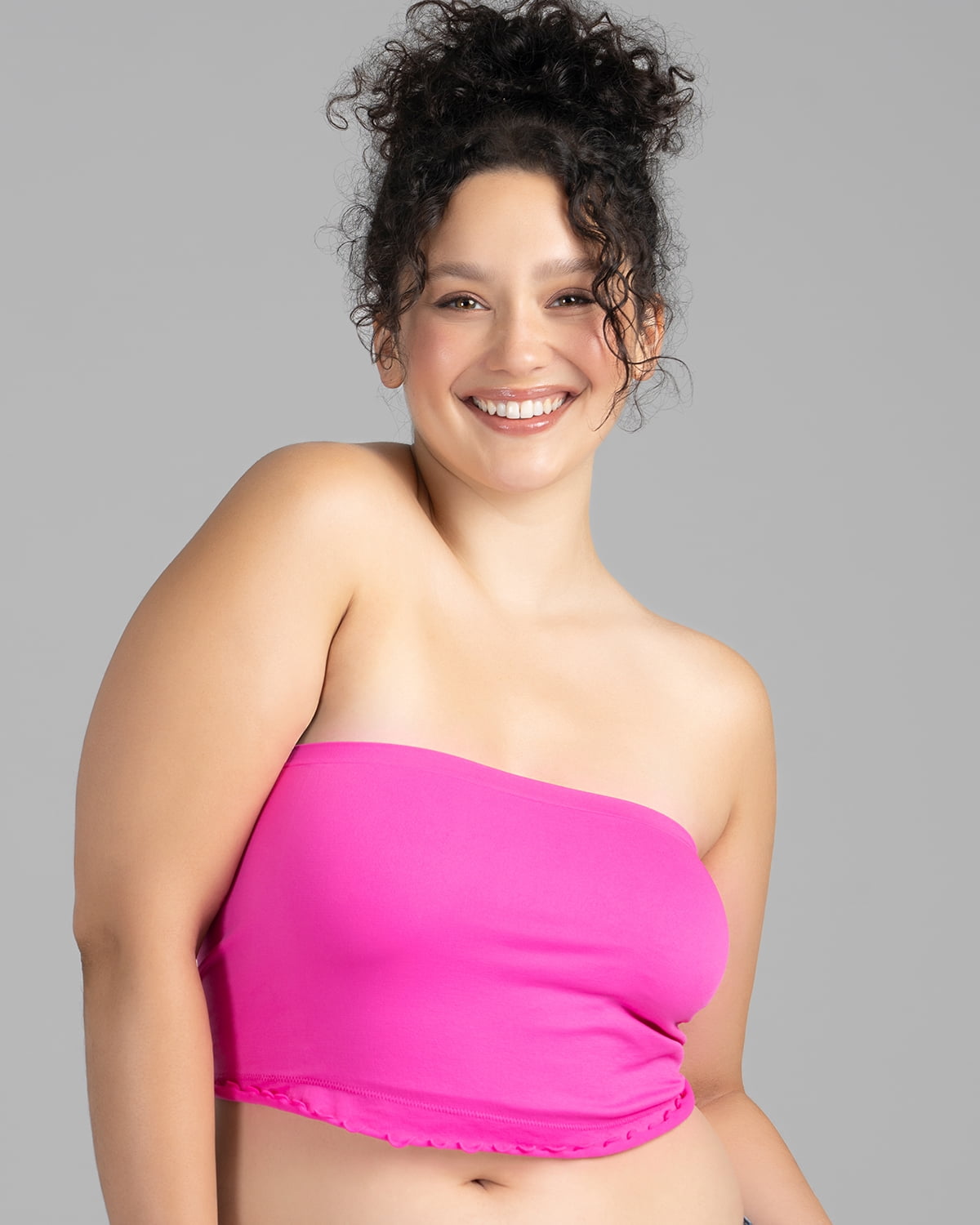 No Boundaries Women's Ruffle Bandeau, Sizes XS-3XL