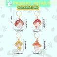 thumbnail image 2 of Autumn Theme Alloy Enamel Mushroom Elf Charm Locking Stitch Markers Golden Tone 304 Stainless Steel Lobster Claw Clasp Locking Stitch Marker, 2 of 6