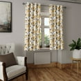 thumbnail image 2 of Ambesonne Garden Scene Grommet Curtain, Cottagecore Boho Bloom, 50"x72", Amber Charcoal Grey, 2 of 5