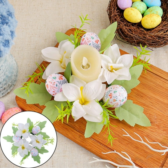 Hot Sale! Christmas Ornament Clearance Ongmies, Artificial Flower Candle Garland White Cool Desk Decor Desk Figurines