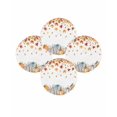 thumbnail image 7 of 15 Inch Round Placemats Set of 4, Orange Grey Pumpkins Fall Non Slip Heat Insulation PP Table Mats, Maple Leaf Thanksgiving Botanical Washable Place Mats for Kitchen Dining Party Table Decor, 7 of 7