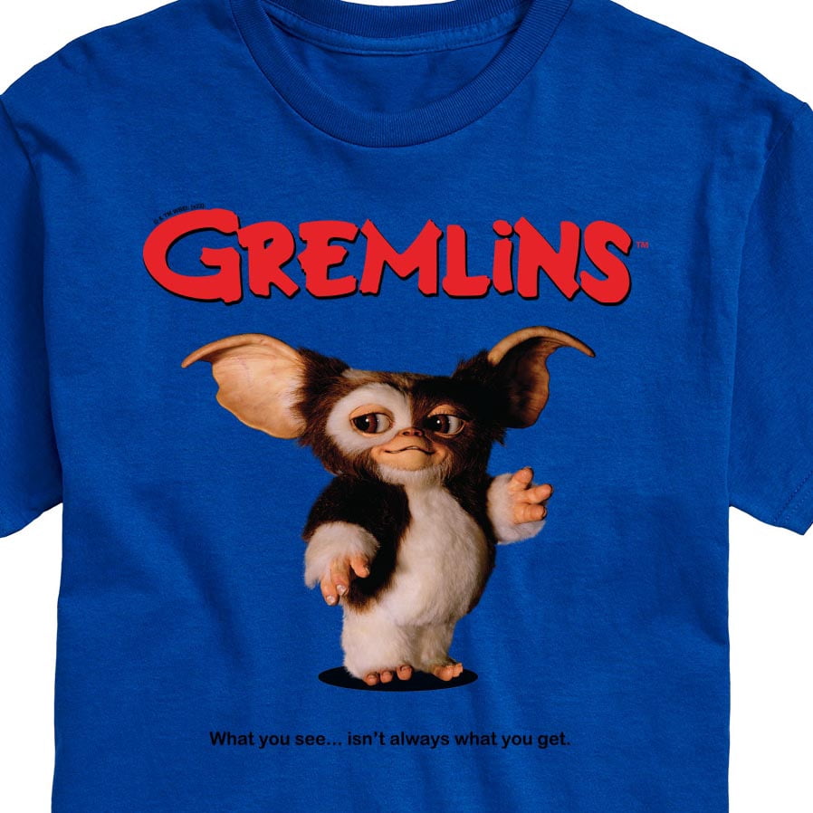 Gremlins 'Chinese Poster' Officially Licensed 3/4 Sleeve Baseball T-Shirt | White With Black Sleeves, Large
