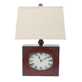 7 X 7 X 22 Red Vintage Metal Clock Base - Table Lamp 7 X 7 X 22 Red Vintage Metal Clock Base - Table Lamp