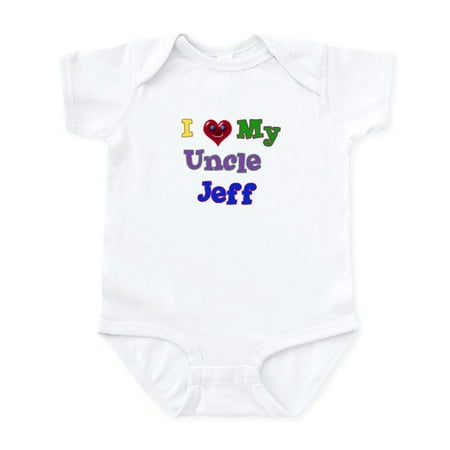 

CafePress - I LOVE MY UNCLE JEFF Infant Bodysuit - Baby Light Bodysuit Size Newborn - 24 Months