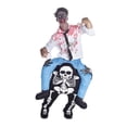 thumbnail image 3 of Morph Adult Skeleton Piggyback Costume Mens Scary Ride On Halloween Halloween Black One Size, 3 of 6