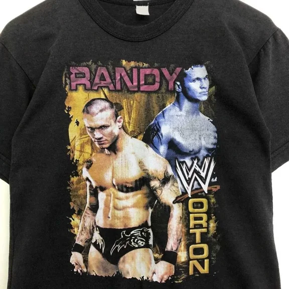 Randy Orton Wrestling Gift For Fan Black Cotton T Shirt Full Size S-5XL