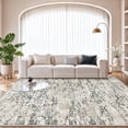 thumbnail image 3 of CHITOOMA 8'x10' Area Rugs, Washable Rugs for Living Room Non-Slip Low Pile Soft Distressed Abstract Rug, Indoor Vintage Neutral Carpet for Bedroom Dining Room Dorm Office, Gray, 3 of 12