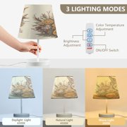 YAZAOO Table Lamp Creative Lynx in Bloom Pattern Simple Pattern Night Light