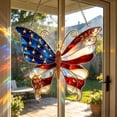 thumbnail image 3 of Butterfly Acrylic Sun Catcher for Window Hanging, 4th Of July Decoration Stained Glass Window Hanging Suncatcher, Patriotic Colorful Butterfly Hanging Ornament for Window Art Wall Decor, 3 of 6