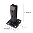 thumbnail image 4 of Pince en Verre en Acier Inoxydable, Support de Robinets en Verre pour Clôture de Piscine, Pince en Verre pour Jardin, Escaliers, Balustrade, Rambarde avec Couvercle et Vis, 4 of 9
