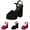 Black, variant on Bow Knot Platform Sandals for Women Open Toe Chunky Heeled Sandals Ankle Strap Suede Wedding Party Dress High Heels Black Size 6.5