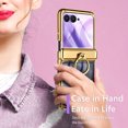 thumbnail image 3 of Nagebee For Motorola Razr+ Plus 2024 Phone Case Built-In Grip Ring Holder Kickstand Flip Folio Women's Phone Cover, 3 of 9