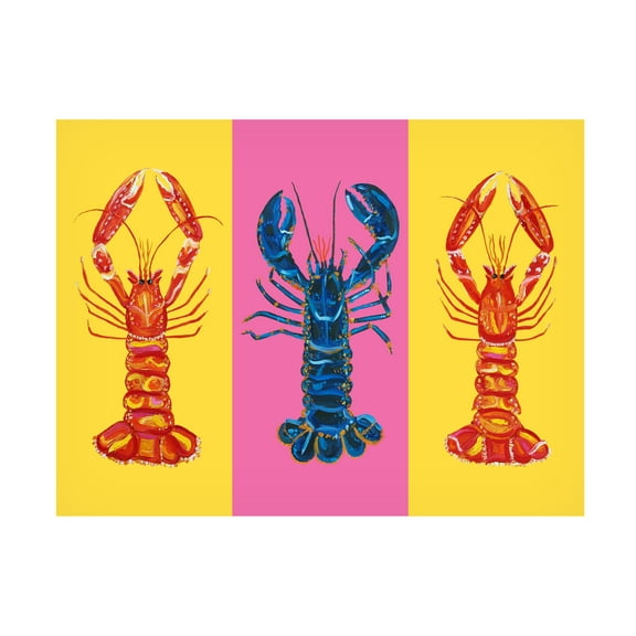 Alice Straker 'Lobster Langoustines Pop Art 2' Canvas Art
