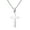 Silver, variant on Jiaroswwei Fashion Men Simple Cross Pendant Alloy Necklace Chain Jewelry Christmas Day Gift