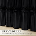 thumbnail image 6 of Seasonwood Ruffle Shower Curtain,Black Tiered Fabric Bathroom Curtain for Farmhouse Decor,72 x 72 Inch, 6 of 9