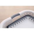 thumbnail image 2 of Cesta de lavandería de plástico plegable de 42 l (11 galones) - Contenedor/organizador de almacenamiento emergente plegable - Cesto/cesto para ahorrar espacio (1, blanco/gris), 2 of 4